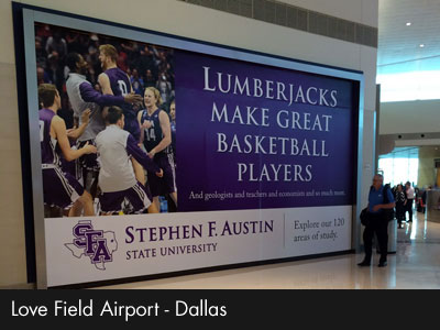 Wall graphic at Love Field Airport