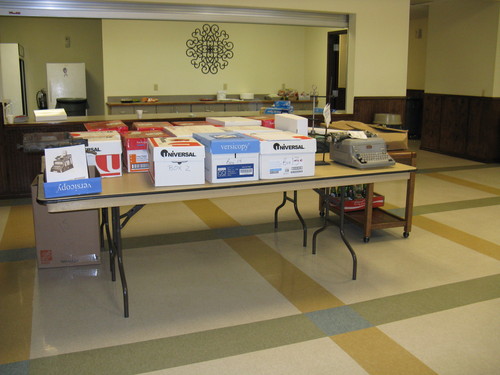 Boxes of historical documents