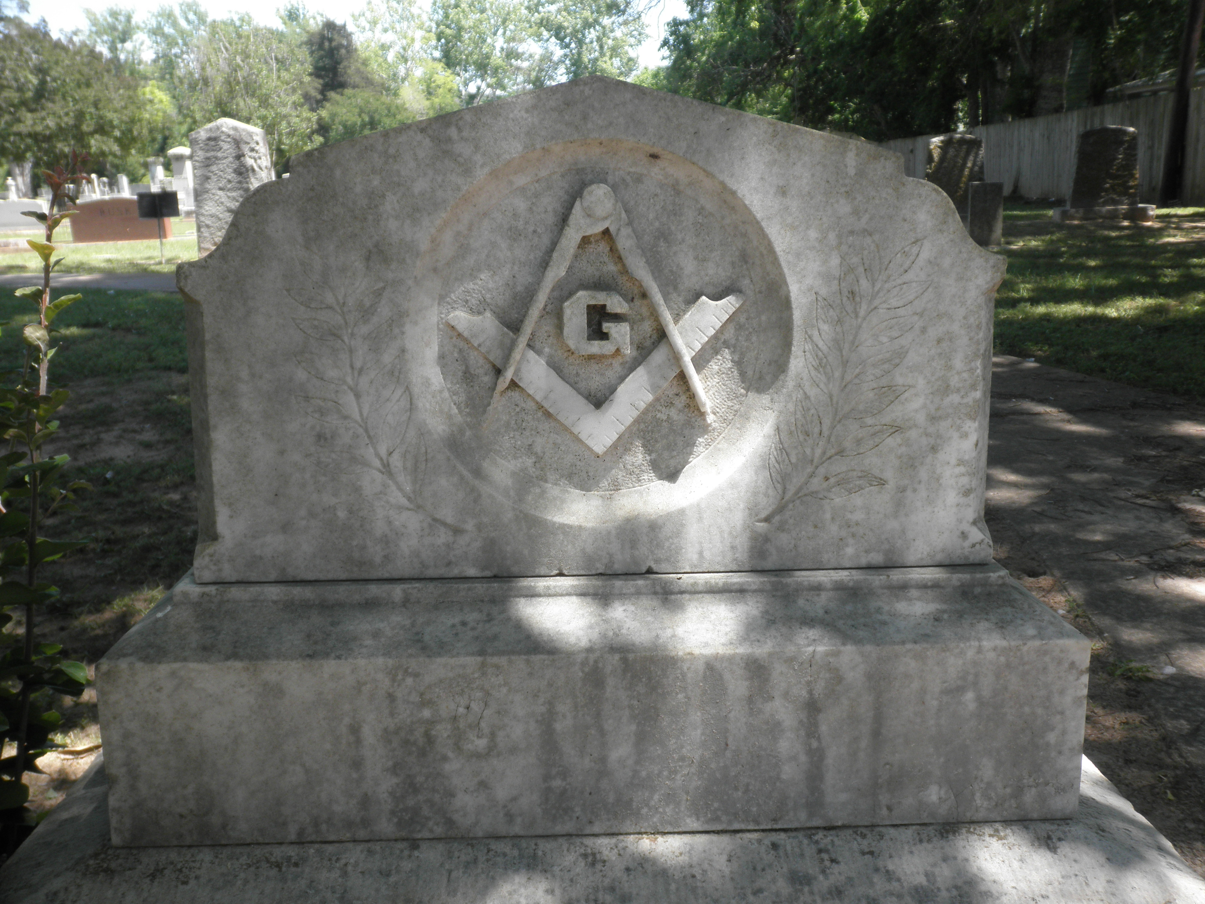 Masonic Symbol on the back of Sterne's Grave