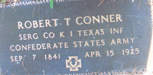 Grave marker for Robert Conner buried in the Merritt Cemetery on Peason Ridge. (Rickey Robertson Collection)