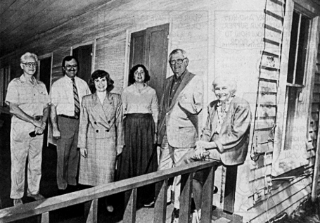 Jack McKinney and others at the Durst-Taylor House 