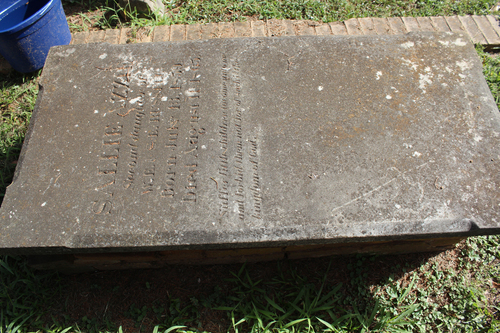 Russell Gravestone before cleaning 7-15-16