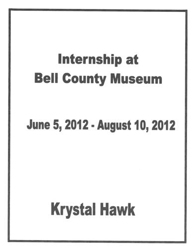 Hawk, Bell County Museum 1