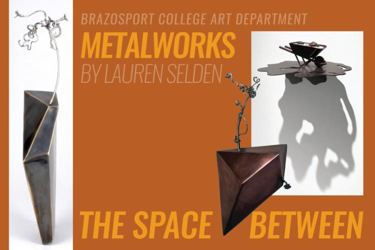 "The Space Between" art exhibition promotional poster