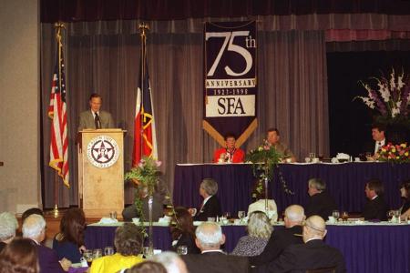 Bush at SFA's Academic Convocation in 1999