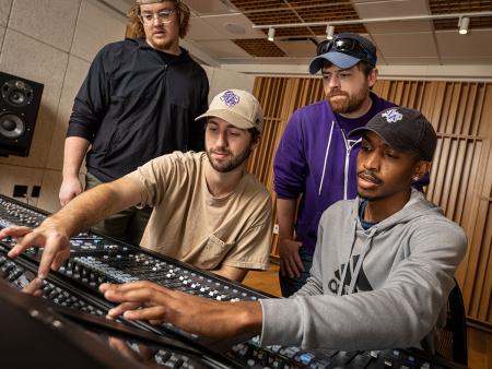 SFA students enrolled in the sound recording technology program have the advantage of learning their craft using the newest industry equipment and technology. Photo by Michael Tubbs '05, '10 & '11