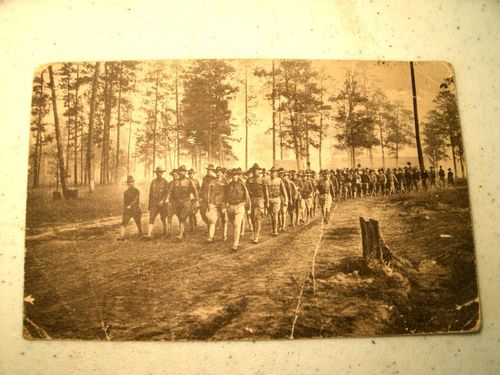 World War I unit marching at Camp Beauregard, La. (Rickey Robertson Collection)