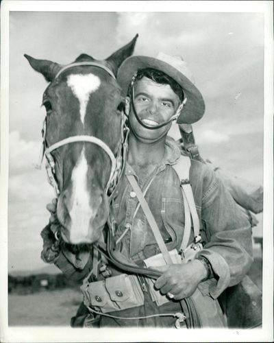 Cavalryman and his mount during the Louisiana Maneuvers of 1941 (Rickey Robertson Collection)