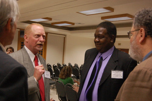 (From Left to Right) - - Bill Bishop, Jeff Reeds, Mayor Leroy Hughes, Dee Davis