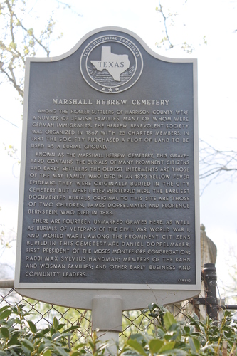 Hebrew Cemetery TX Historical Marker