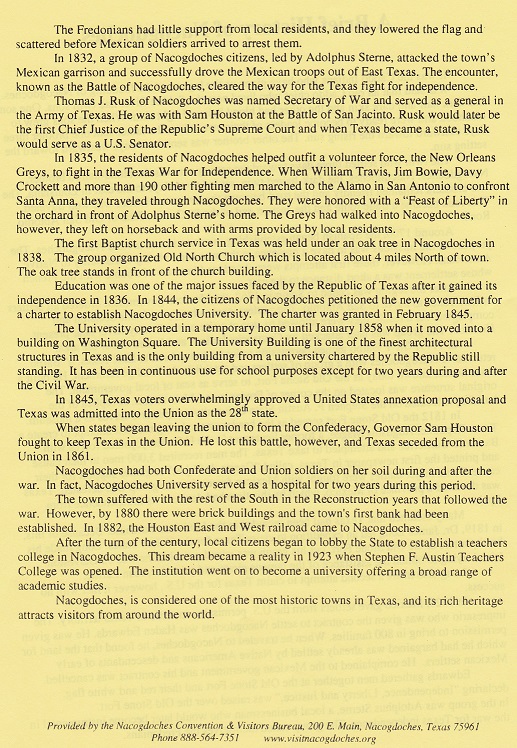 History of Nacogdoches pg 2