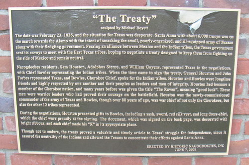 700 E. Main - Houston and Bowles Statue Plaque