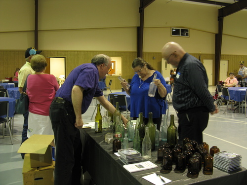  Dr. George Avery Bottle Collection display table