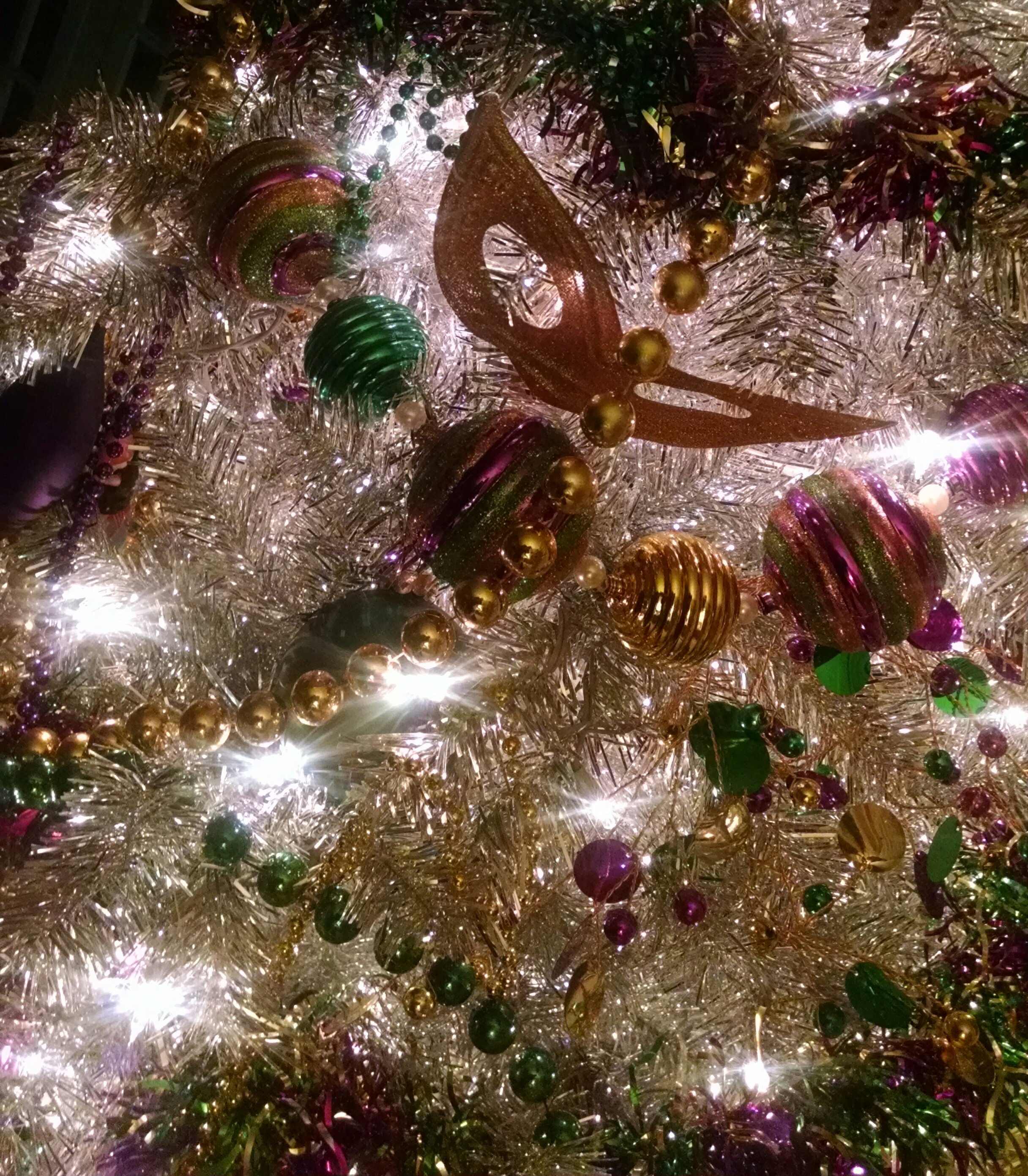 Mardi Gras Bead Tree Ornament 