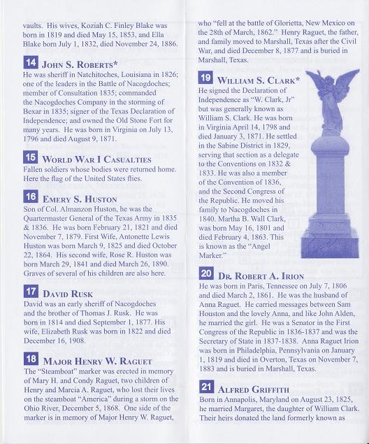 Oak Grove Cemetery Brochure pg 2