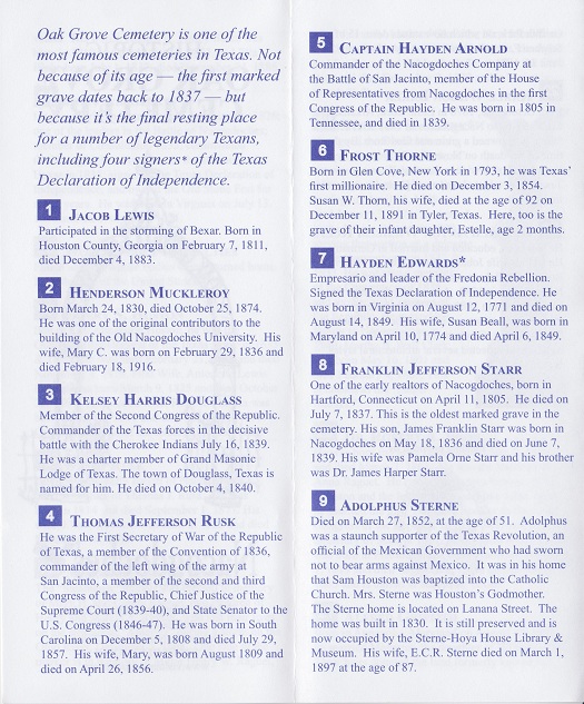 Oak Grove Cemetery Brochure pg 3