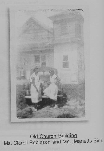 A photograph of the old church building.