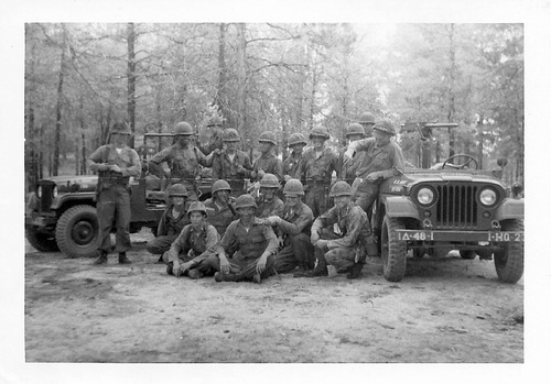 Recon platoon pictured near Eagle Hill on Peason Ridge during Exercise Sage Brush (Rickey Robertson Collection)