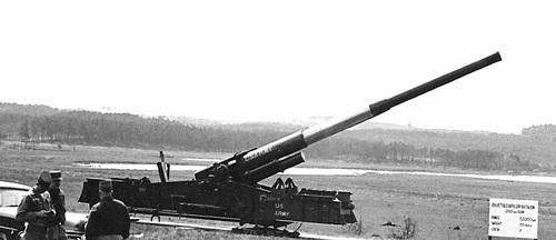 Atomic Cannon set up in the field during Exercise Sage Brush near Camp Polk (Rickey Robertson Collection)