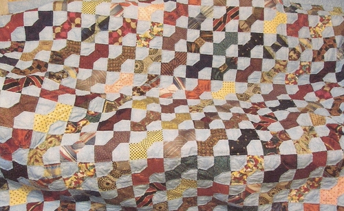 A full sized view of the beautiful handmade quilt made by Sylvia Evans Brown (Rickey Robertson Collection)