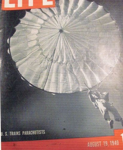 American’s first learned that the U.S. Army was training parachutist in the August 19, 1940 issue of Life magazine. (Rickey Robertson Collection)