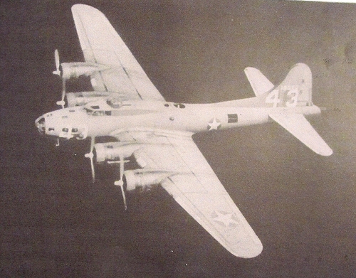 B-17 aircraft such as this trained at DeRidder Army Air Base. (Rickey Robertson Collection)