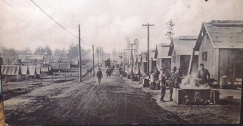 Company Street Camp Beauregard during World War I. (Rickey Robertson Collection)