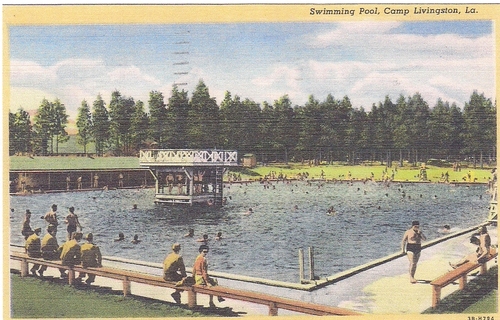 Post swimming pool that was located at Camp Livingston, La. during World War II. (Rickey Robertson Collection)