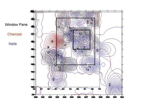 Map Showing the Frequency of Excavated Artifacts