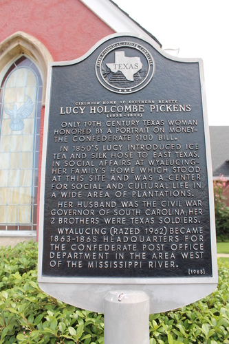 Lucy Holcomb TX Historical Marker on Proptery