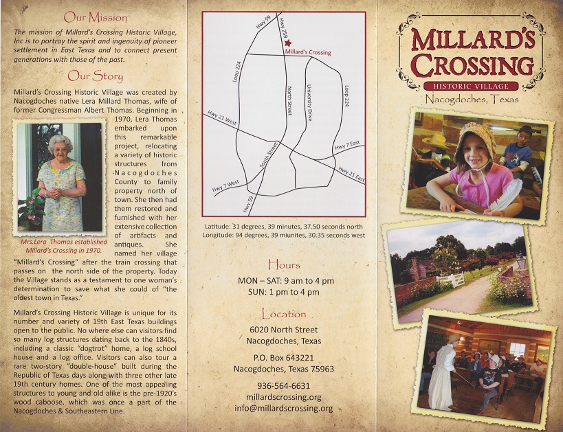Millard's Crossing Brochure pg 1