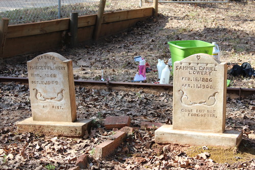 Margett and Sammiel Lowery Concrete Markers After