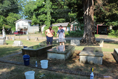 Russell Gravestones after cleaning 7-22-16