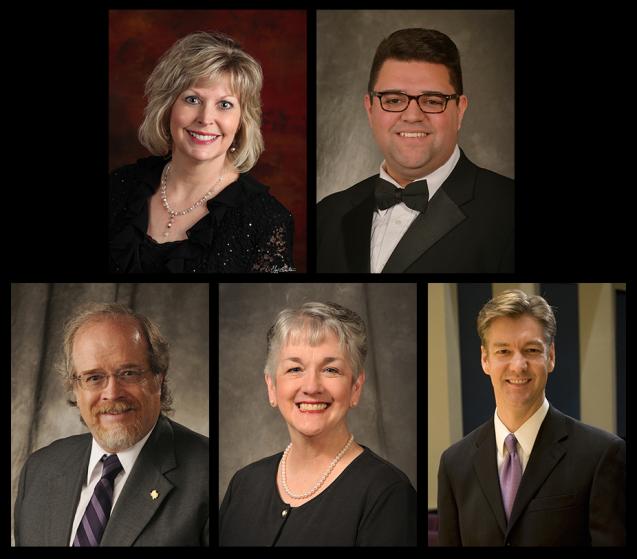 Featured soloists, top row from left to right: Charlotte Davis and Joshua Chavira; second row from left to right: Ric Berry, Debbie Berry and Scott LaGraff.