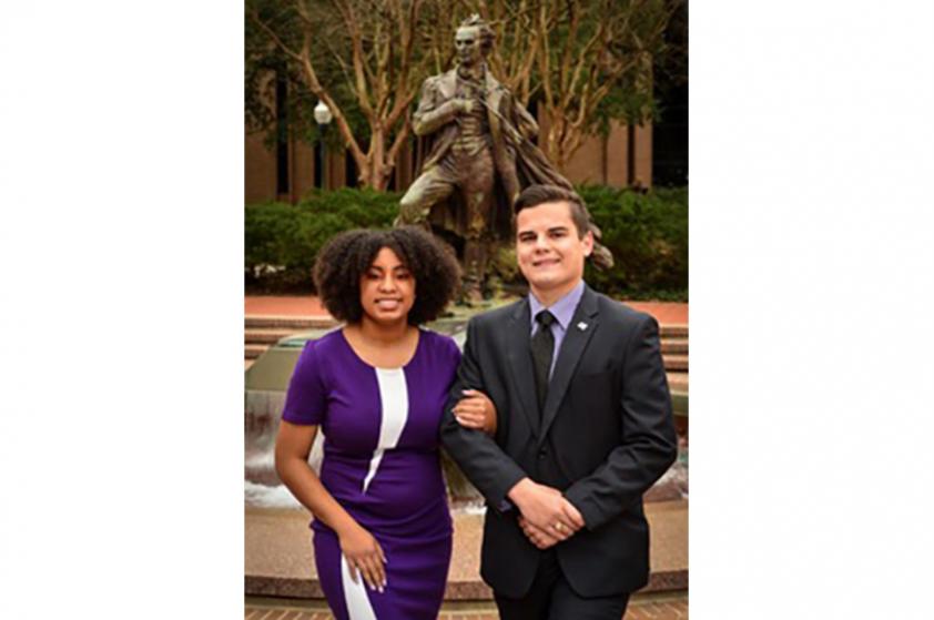 Jacob Spies of Douglass and Kristine Cross of Houston have been selected as the 2019 Mr. and Miss SFA.