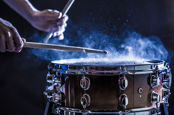 stock image person playing drums