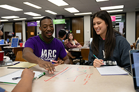 Students studying in the AARC