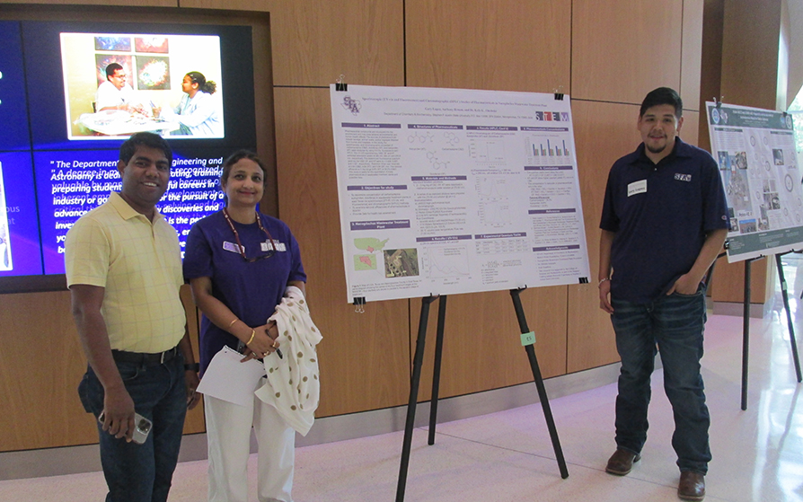 Chemistry student presenting their research project