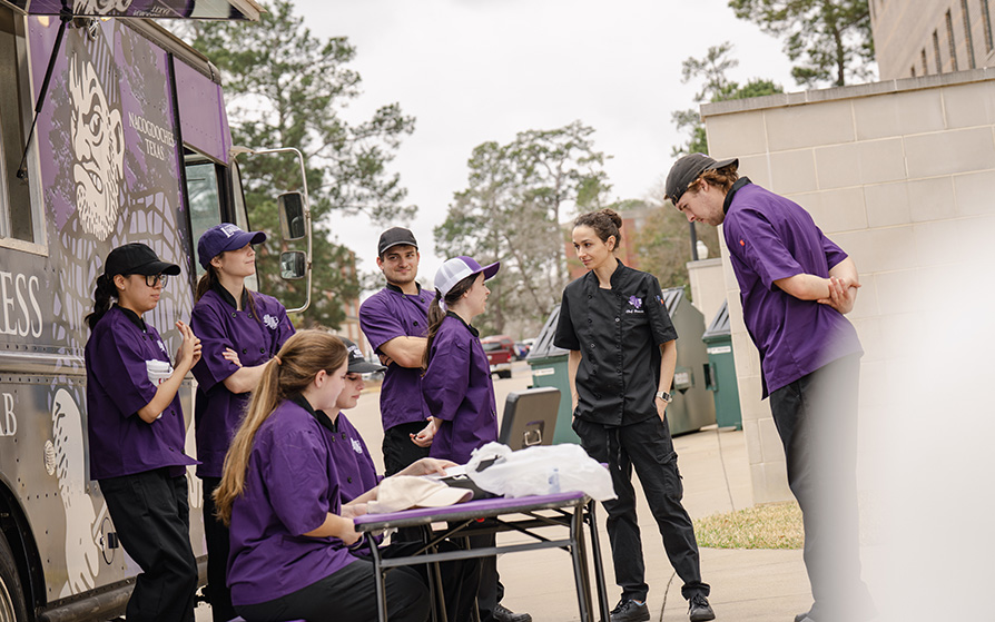 Meeting at the Lumberjack Express Mobile Food Lab