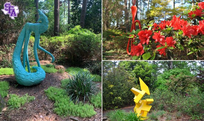 Sculptures found in the S F A Gardens