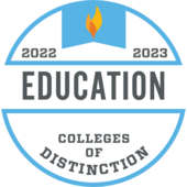 2022 - 2023 College of Distinction Badge - Education