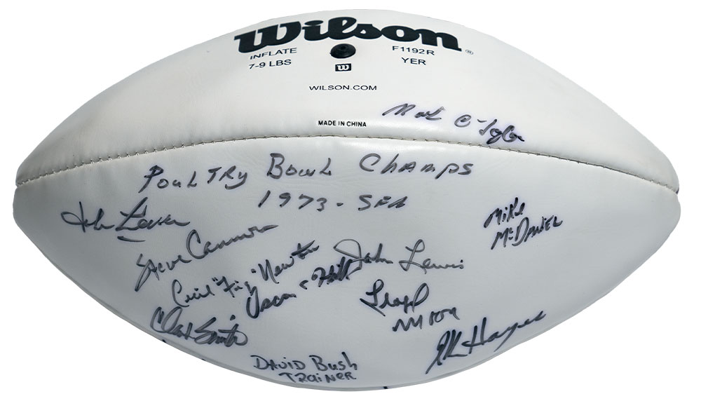 Poultry Bowl signed football