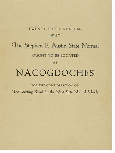 Cover of "Twenty-Three Reasons Why" document