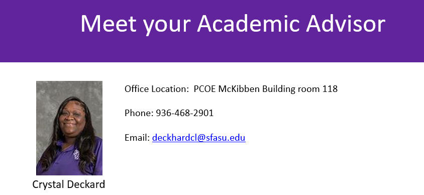 Crystal Deckard Academic Advisor