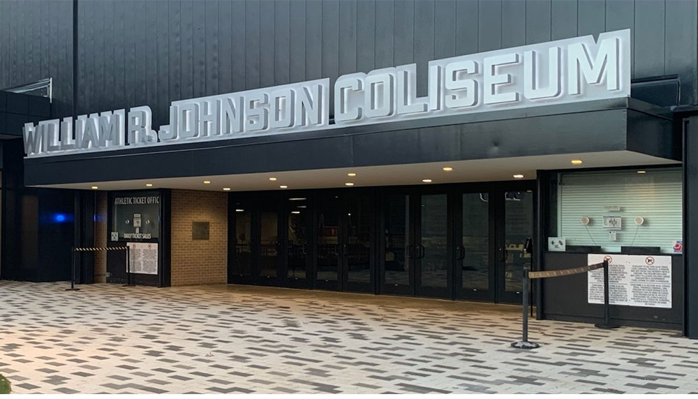 Entrance to the Johnson Coliseum