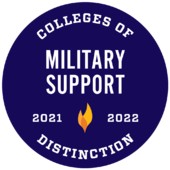 Colleges of Distinction Military Support Badge