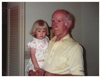 3-year-old Joanna Johnson '08 and her grandfather, Bob Herbst