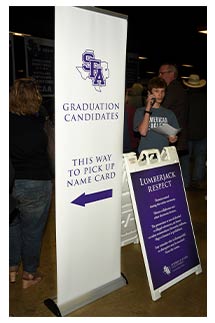 directional signage for graduates 