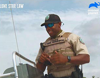 Jamal Allen '16 appears on Lone Star Law (screenshot)