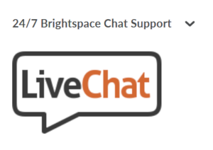 live chat button for brightspace
